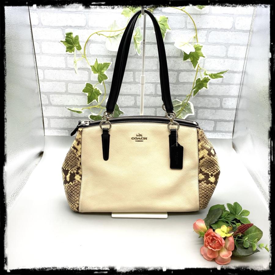 COACH 【COACH】コーチ トートバッグ ハンドバッグ パイソン柄 COACH 【COACH】コーチ トートバッグ ハンドバッグ パイソン柄