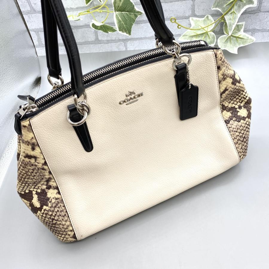 COACH 【COACH】コーチ トートバッグ ハンドバッグ パイソン柄 COACH 【COACH】コーチ トートバッグ ハンドバッグ パイソン柄