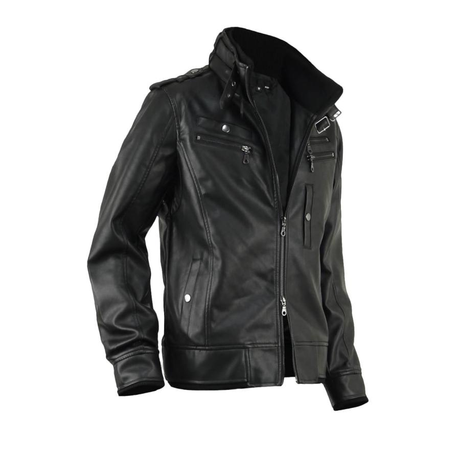 レザージャケット メンズ 革ジャン ライダースジャケット ブルゾン