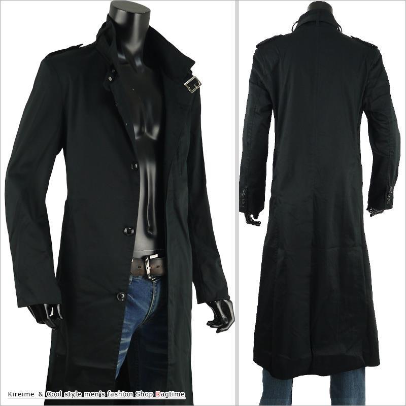 ロングコート メンズ トレンチコート ロング丈 ロング 超ロング