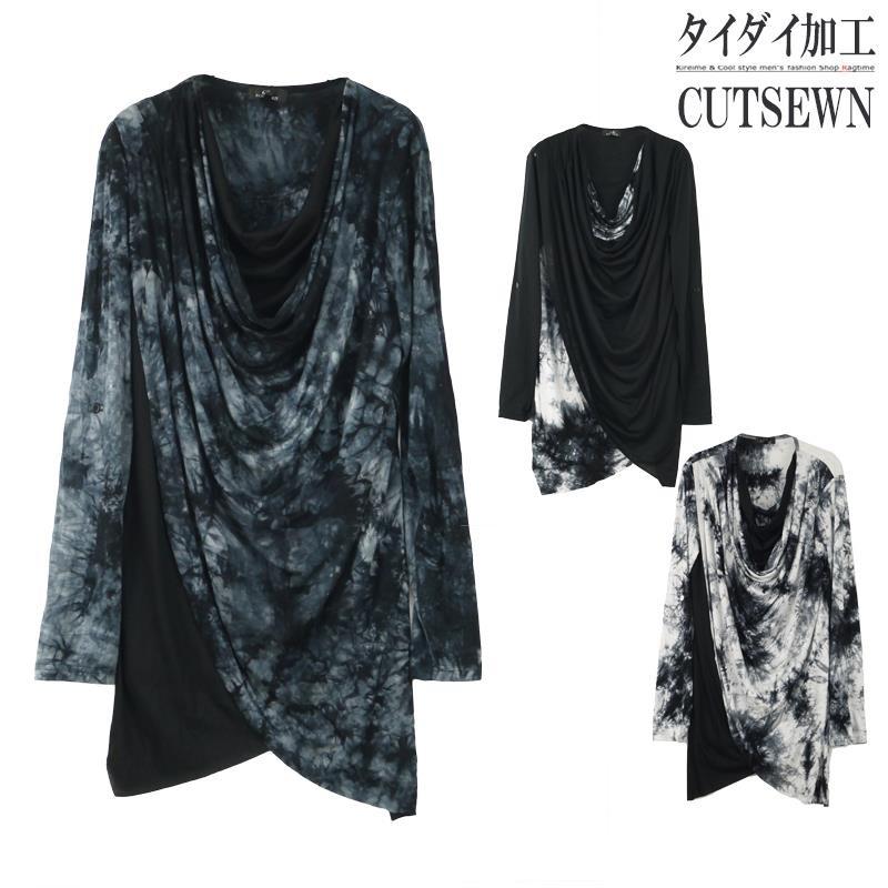 ドレープカットソー メンズ タイダイ ムラ染め ロングtシャツ キレイメ サロン モード ゴシック B B 02 Ragtime 通販 Yahoo ショッピング