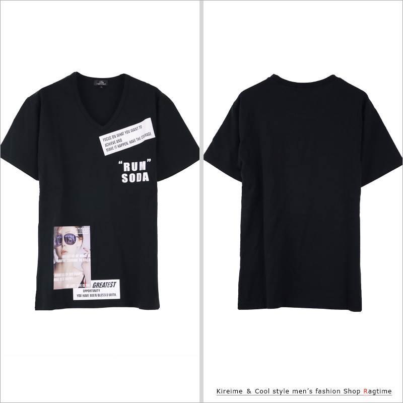 Vネックカットソー メンズ プリントｔシャツ デザインｔシャツ おしゃれ ガールズプリント B B0407 06 Ragtime 通販 Yahoo ショッピング