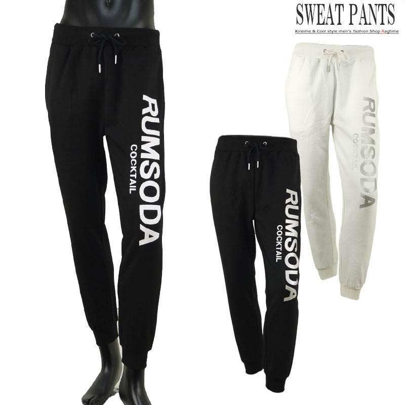 直売割引 スウェットパンツ メンズ Rumsoda ロゴプリント おしゃれ スエットパンツ リラックスパンツ B0303 04 売り人気 Superavila Com