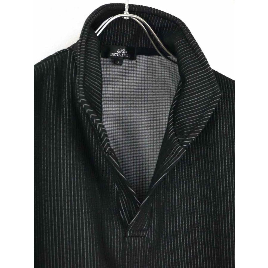 ポロシャツ メンズ イタリアンカラー 半袖 立ち襟 襟ワイヤー サマーシャツ スキッパーシャツ B050524-05｜rag001｜14