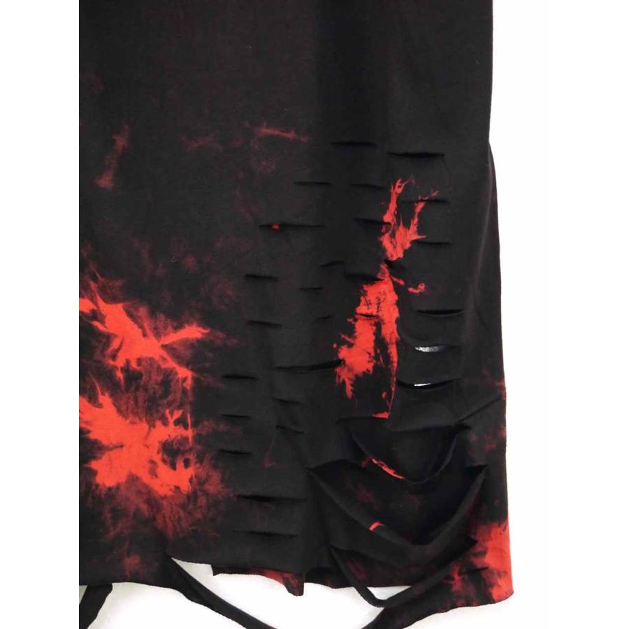 Tシャツ タイダイ メンズ ムラ染め ダメージ加工 クラッシュ トップス