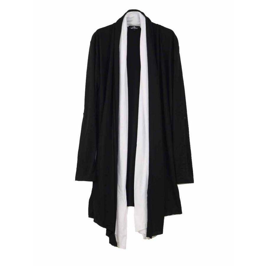 カーディガン メンズ コーディガン ドレープ バイカラー ツートン