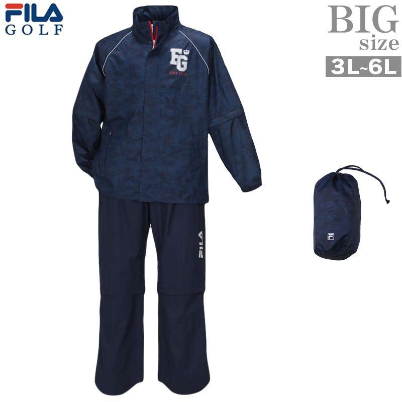 レインウェア 上下 大きいサイズ メンズ Fila Golf フィラゴルフ 収納ポーチ カモフラ柄 迷彩 C C 22 Ragtime 通販 Yahoo ショッピング