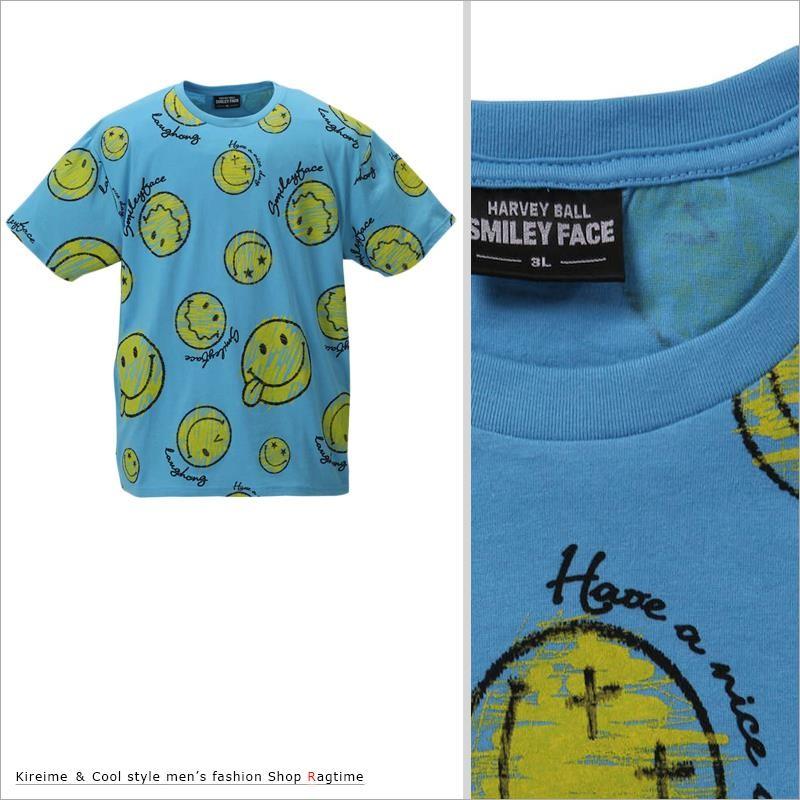 プリントTシャツ 大きいサイズ メンズ SMILEY FACE スマイリーフェイス