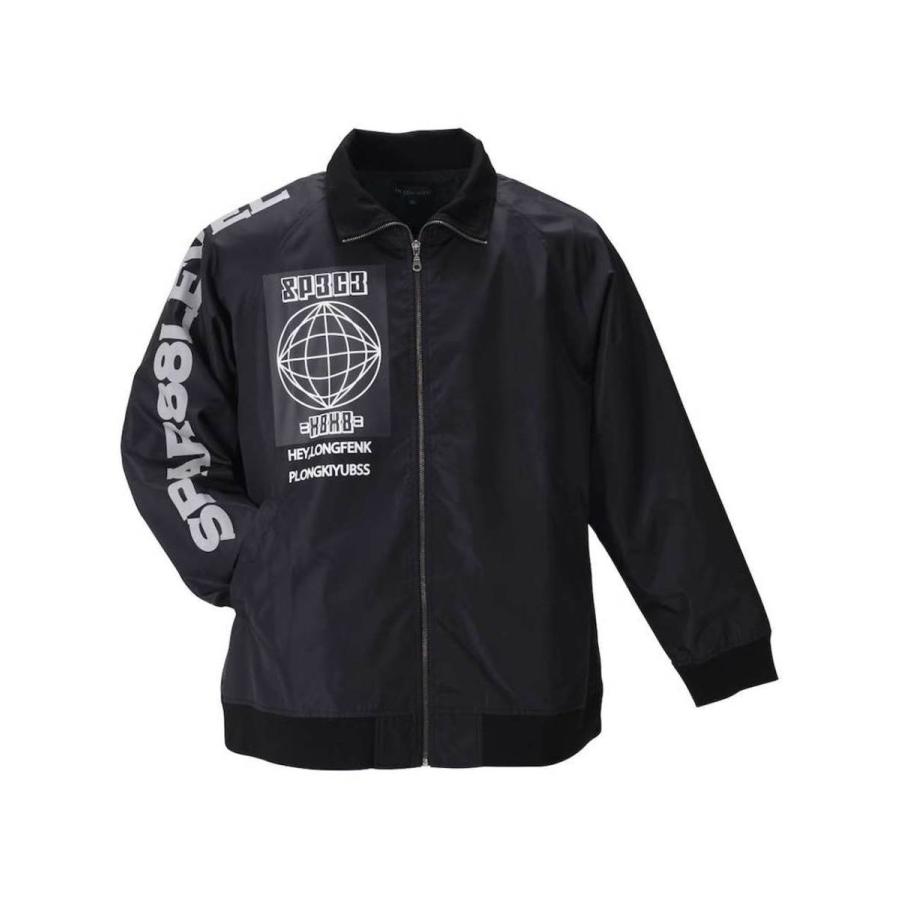 ウインドブレーカー 大きいサイズ メンズ ロゴ プリント ブルゾン ナイロンジャケット おしゃれ C020907-01 ウインドブレーカー 大きいサイズ メンズ ロゴ プリント ブルゾン