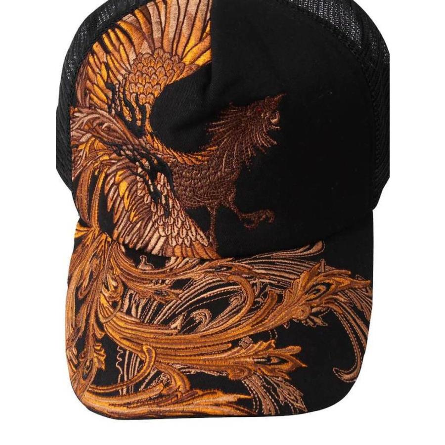 キャップ 和柄 刺繍 大きいサイズ メンズ 絡繰魂 鳳凰 不死鳥 火の鳥
