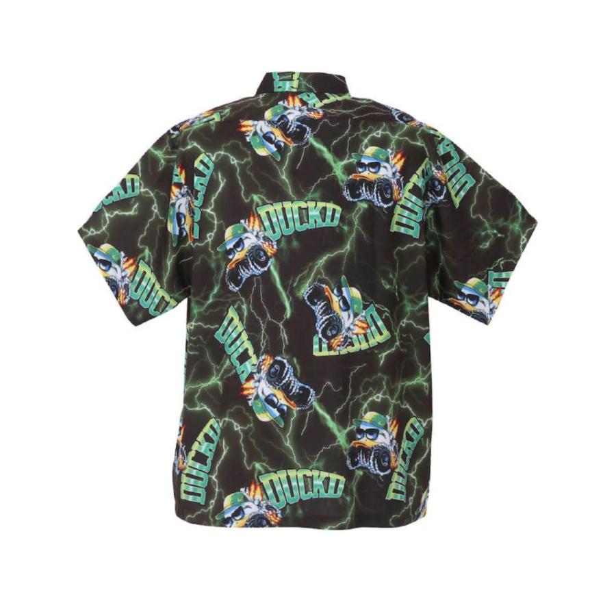 総柄シャツ 大きいサイズ メンズ DUCK DUDE アヒル キャラ デザイン