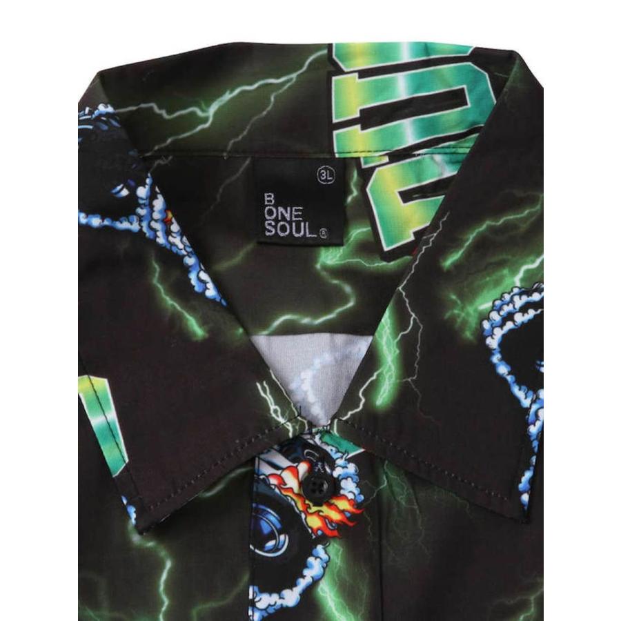 総柄シャツ 大きいサイズ メンズ DUCK DUDE アヒル キャラ デザイン