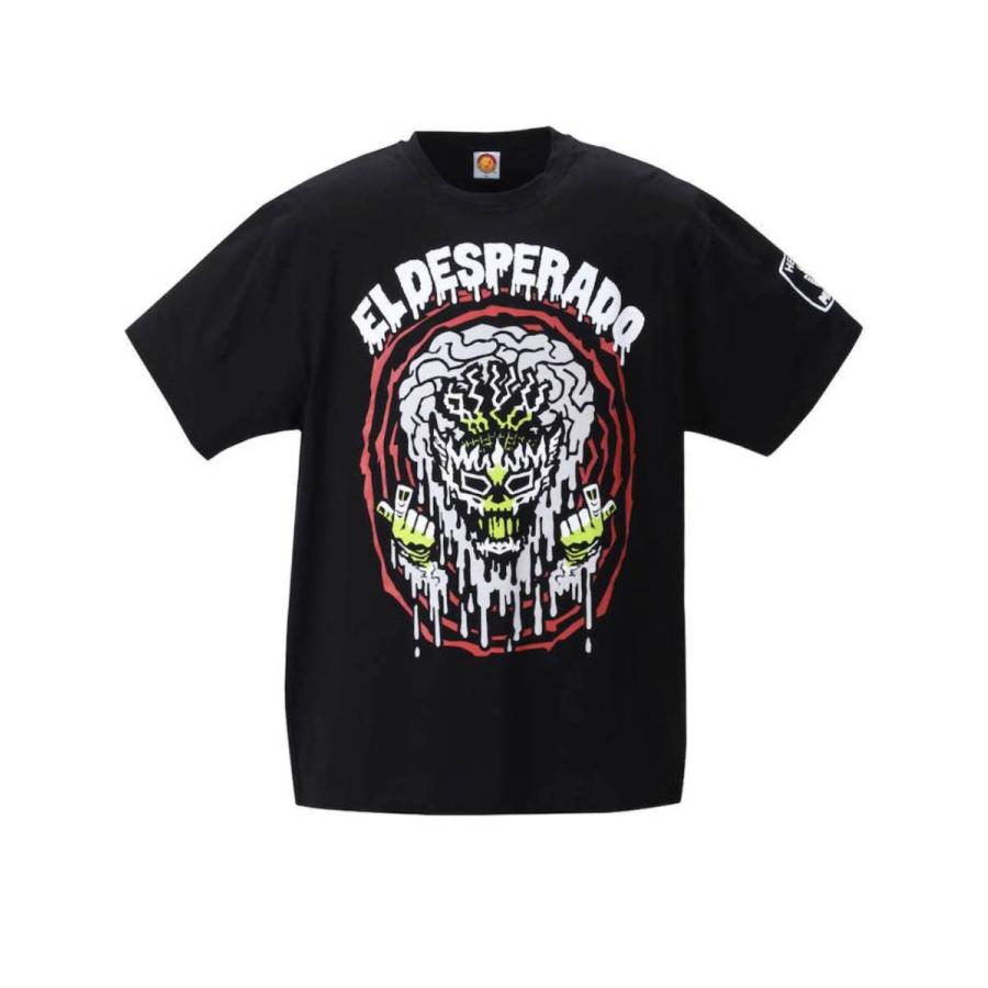 プリントTシャツ 新日本プロレス エル・デスペラード イラスト 半袖