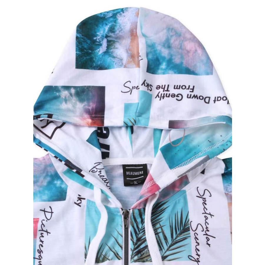 半袖パーカー Tシャツ 大きいサイズ メンズ アンサンブル ２枚組 セット おしゃれ ジップパーカ C040331-07 半袖パーカー Tシャツ 大きいサイズ メンズ アンサンブル 2枚組