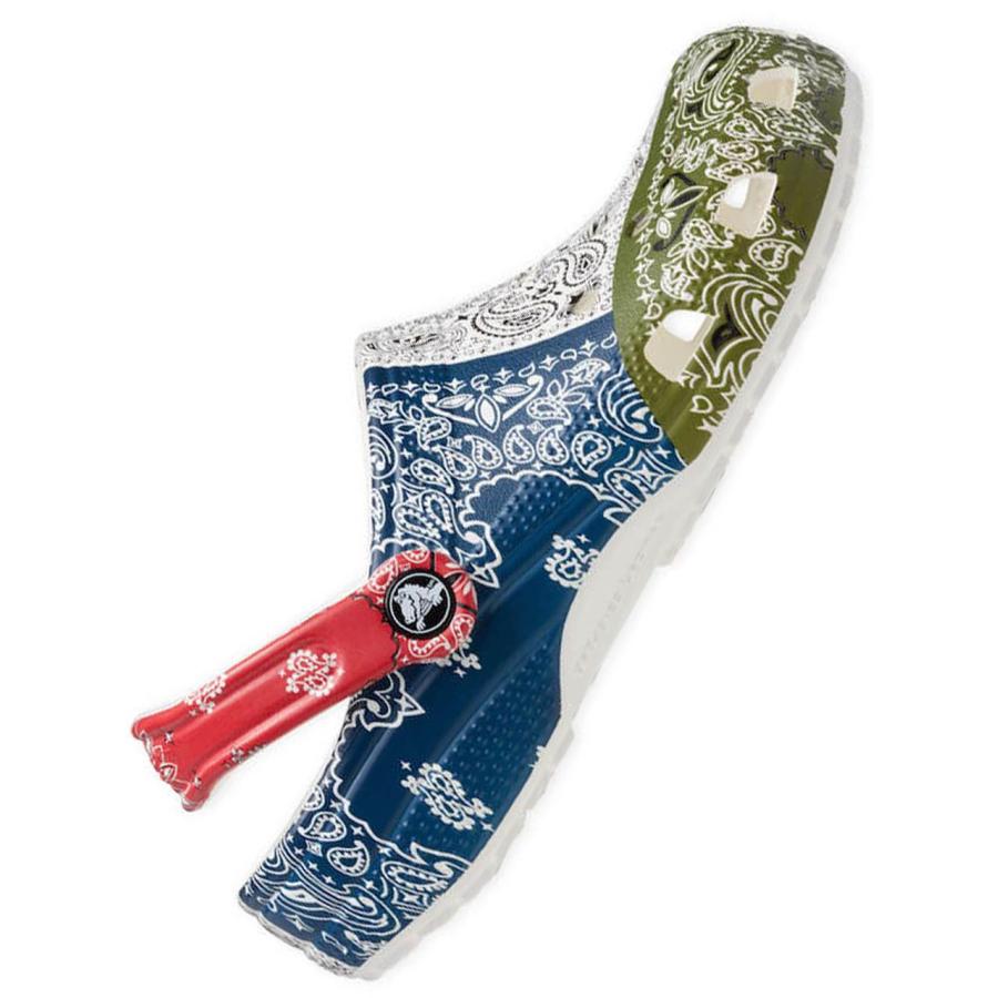 限定 クロックス crocs サンダル ペイズリー 希少サイズ M 14 CROCS サンダル 大きいサイズ メンズ ペイズリー柄 カラフル 総柄