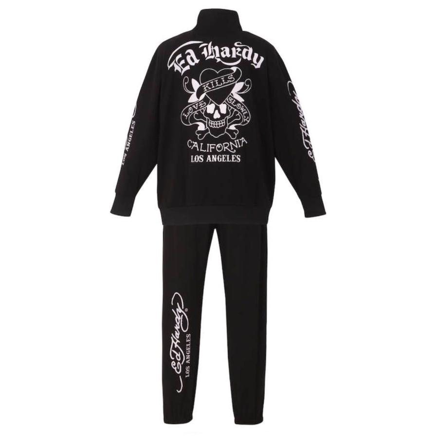 ジャージ 上下 大きいサイズ メンズ ED HARDY ドクロ スカル プリント