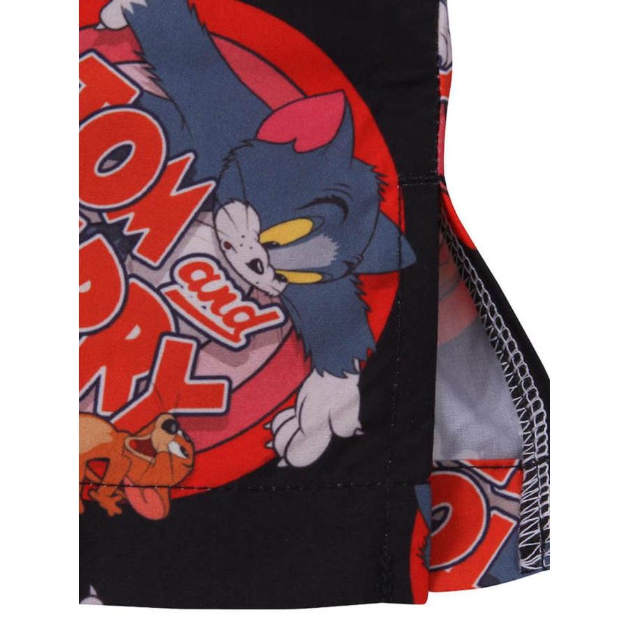 総柄シャツ 半袖 大きいサイズ メンズ 開襟シャツ トムとジェリー 接触