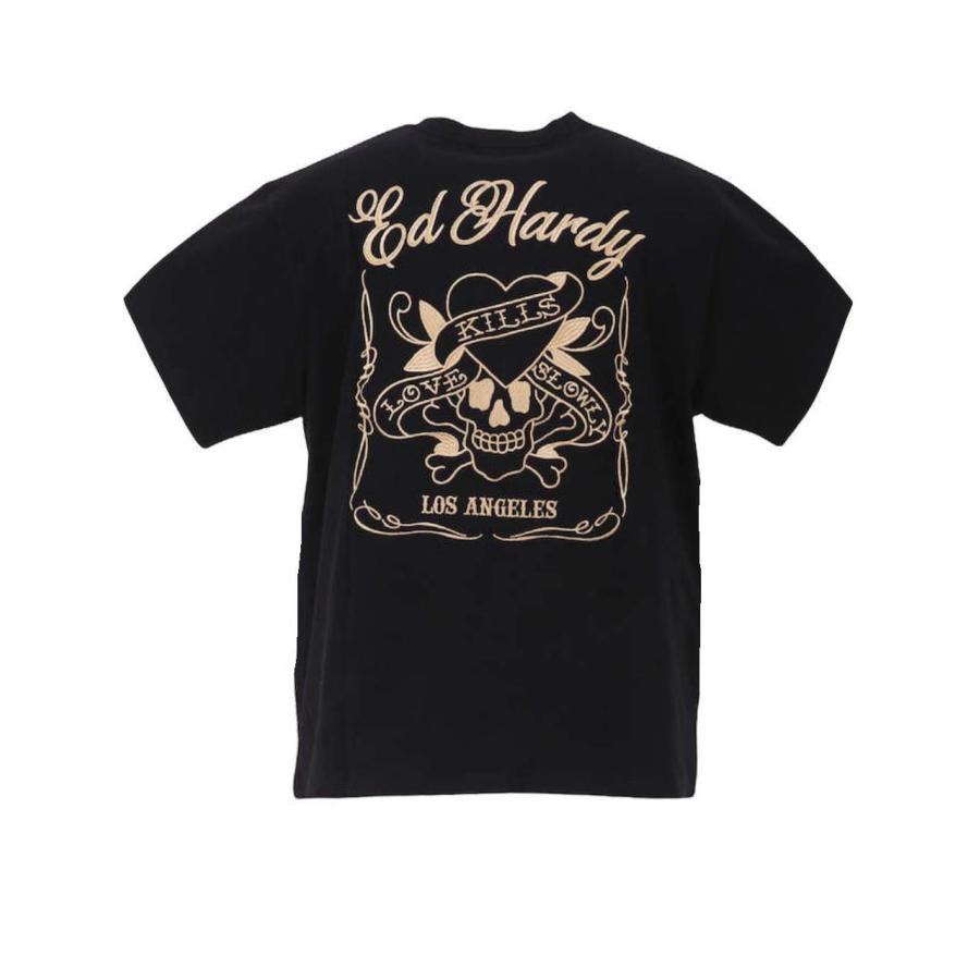 プリントTシャツ 大きいサイズ メンズ 半袖 ED HARDY ドクロ スカル ハート デザインTシャツ C050226-08｜rag001｜08