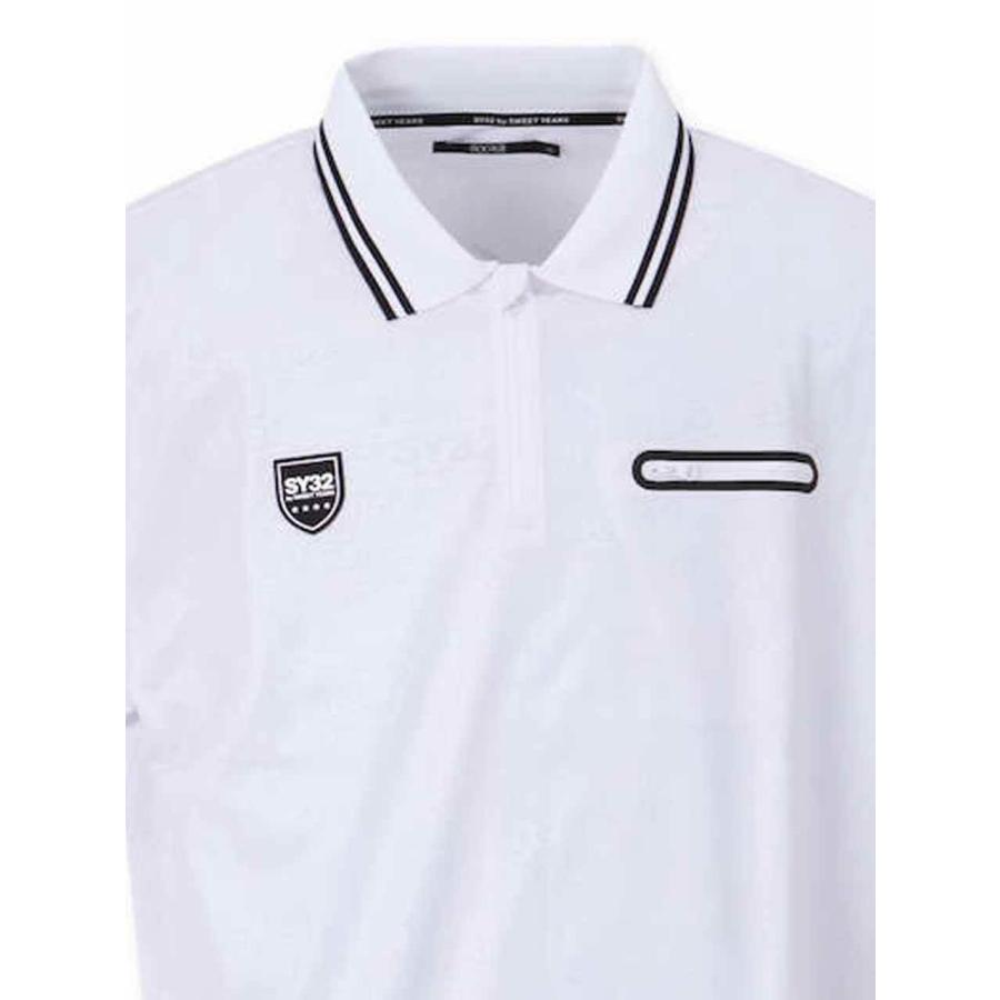 ポロシャツ 大きいサイズ メンズ ハーフジップ SY32 エンボス 総柄