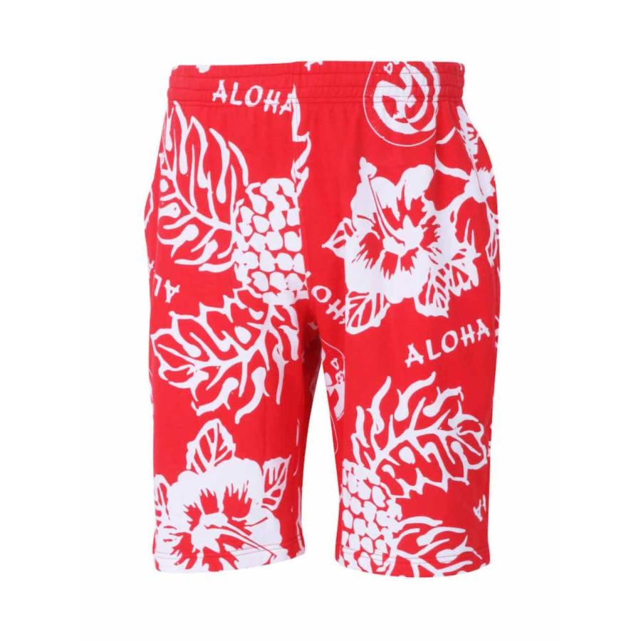 ハーフパンツ スウェット 大きいサイズ メンズ ボタニカル柄 総柄 RealBvoice アロハパンツ C050510-02 ハーフパンツ スウェット 大きいサイズ メンズ ボタニカル柄 総柄