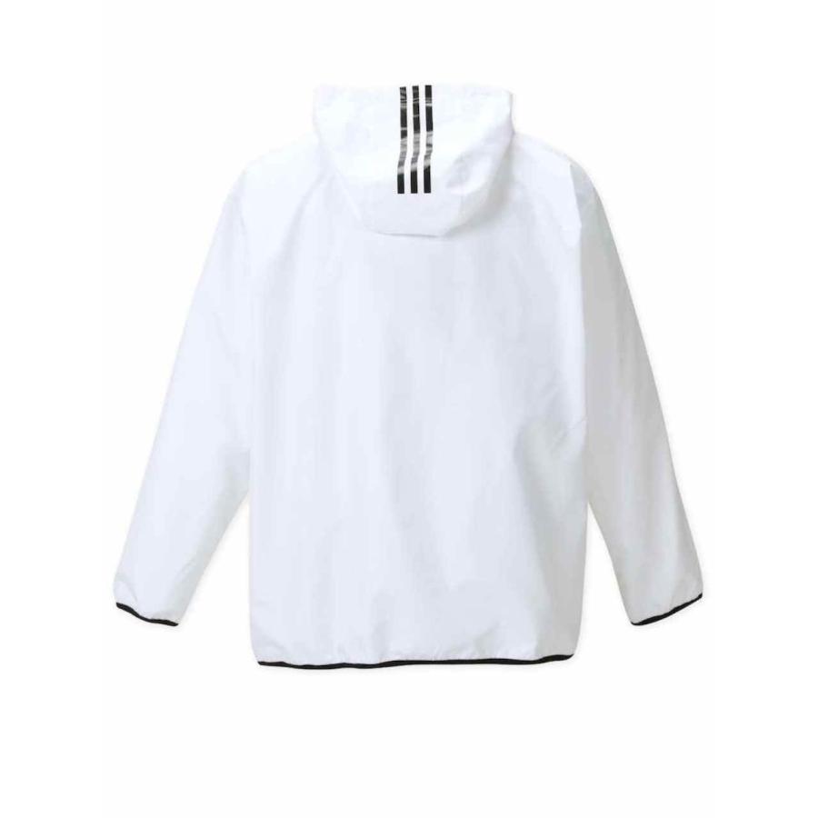 adidas フード付きナイロンジャケット ホワイト ナイロンジャケット adidas 大きいサイズ メンズ アディダス フード