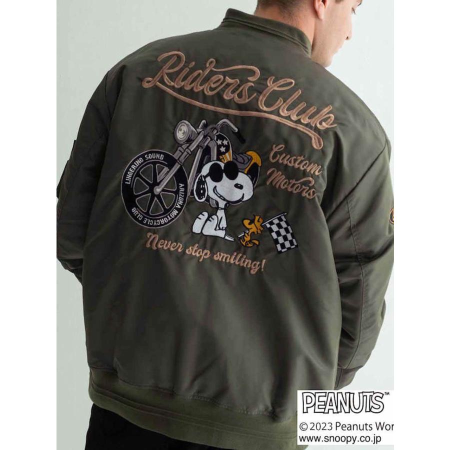 MA1ジャケット スヌーピー 刺繍 大きいサイズ メンズ ブルゾン