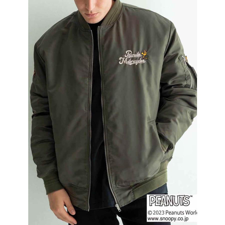 MA1ジャケット スヌーピー 刺繍 大きいサイズ メンズ ブルゾン