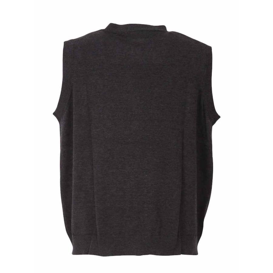 ニットベスト 大きいサイズ メンズ Vネック 無地 薄手 シンプル 秋冬