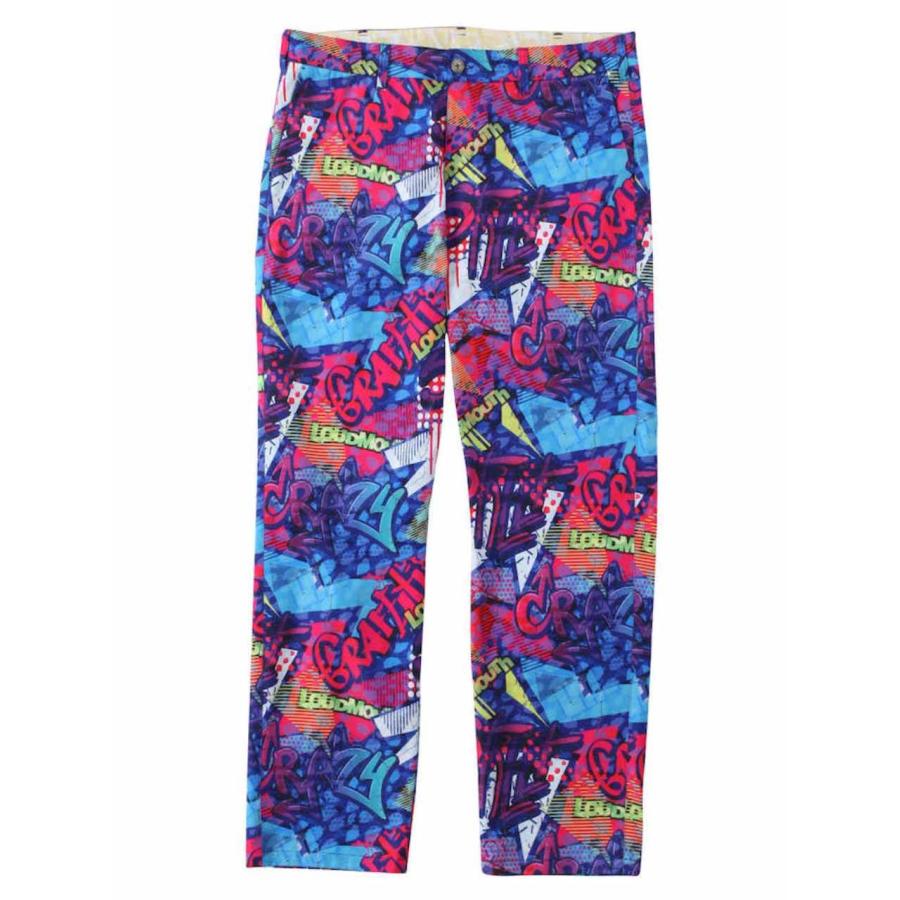 LOUDMOUTH プリントストレッチパンツ gbj7 ストレッチパンツ 総柄 大きいサイズ メンズ LOUDMOUTH ラウドマウス