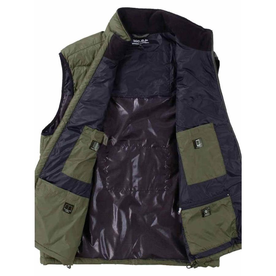 ヒーターベスト 大きいサイズ メンズ 電熱 暖か 中わたベスト 胸