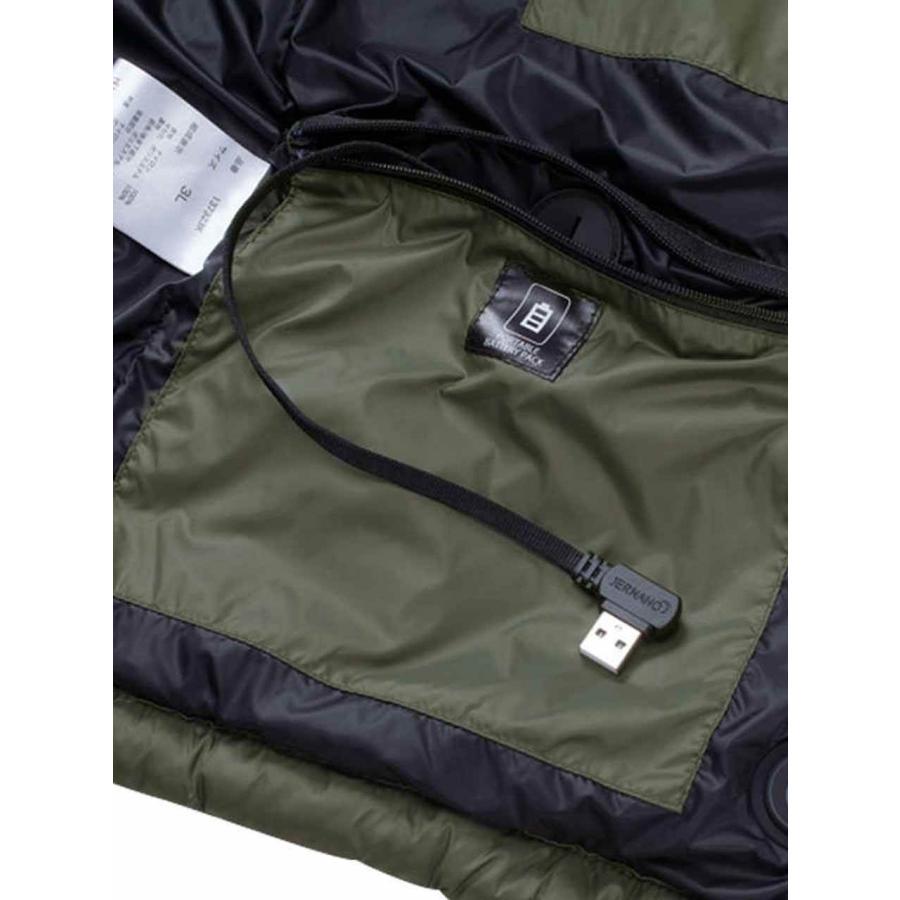 ヒーターベスト 大きいサイズ メンズ 電熱 暖か 中わたベスト 胸