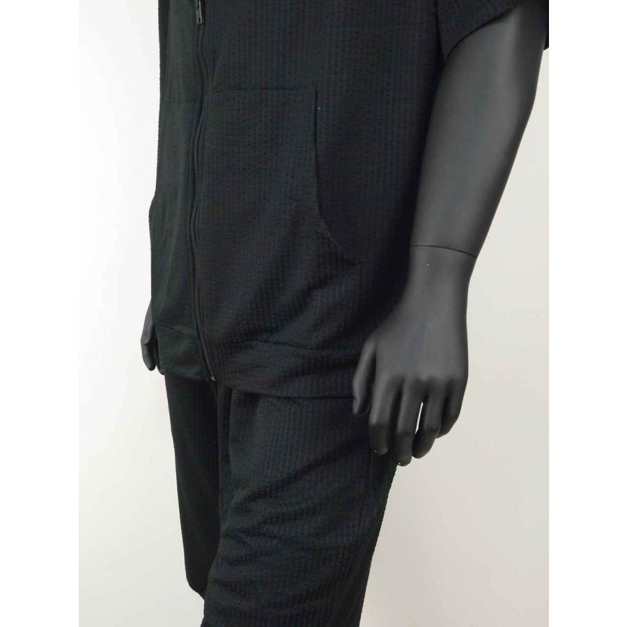 半袖パーカー 上下 大きいサイズ メンズ 半袖セットアップ ハーフ