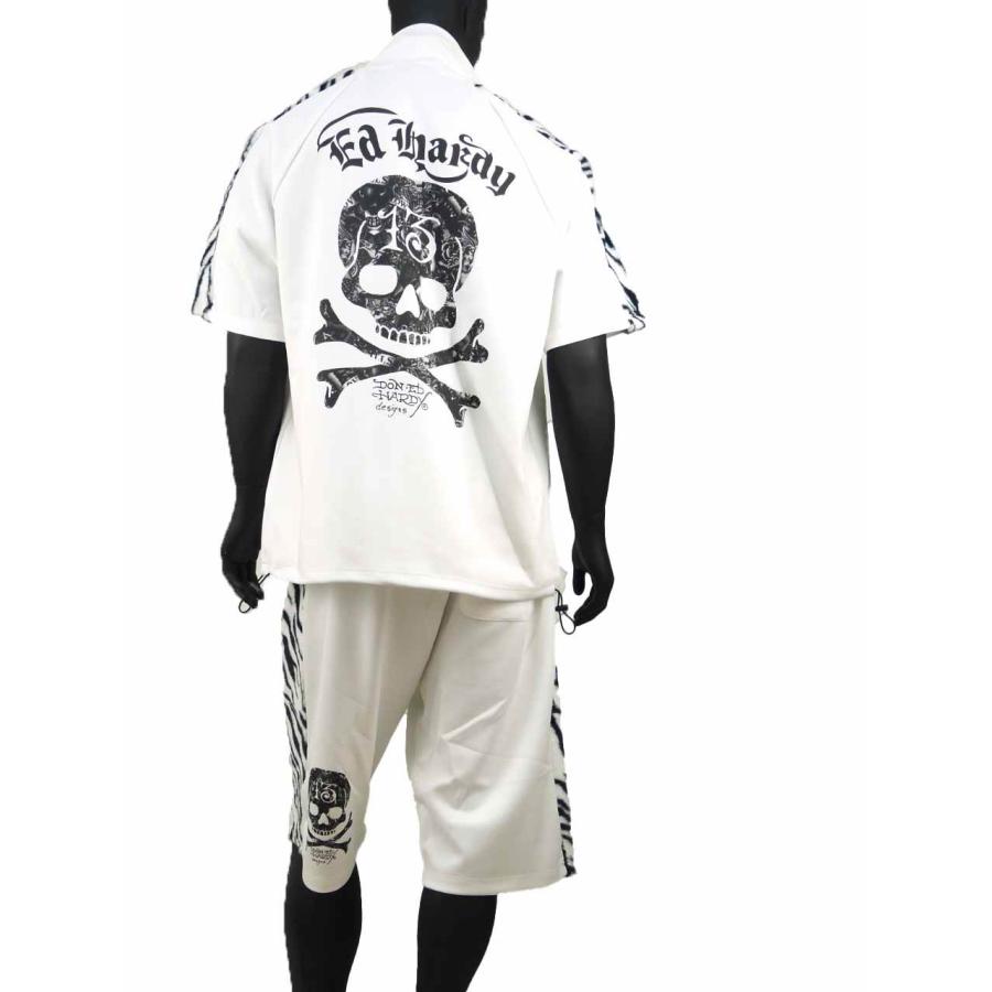 半袖ジャージ 上下 大きいサイズ メンズ ドクロ スカル