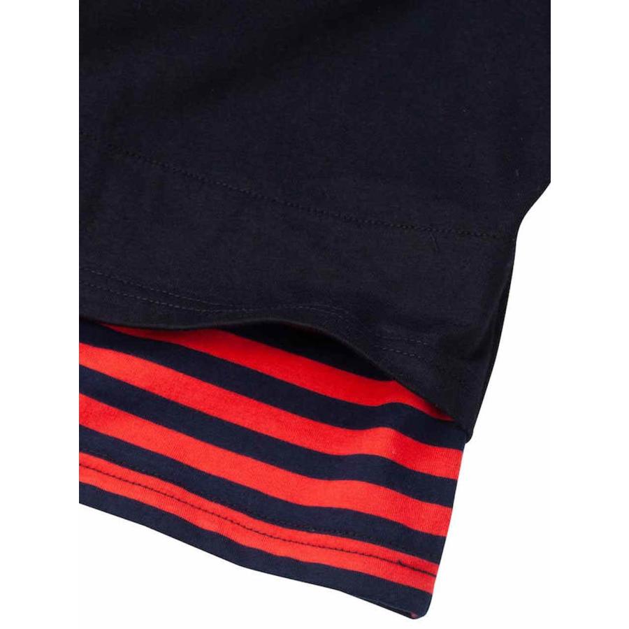 Tシャツ チェーン付き 大きいサイズ メンズ レイヤード タイダイ