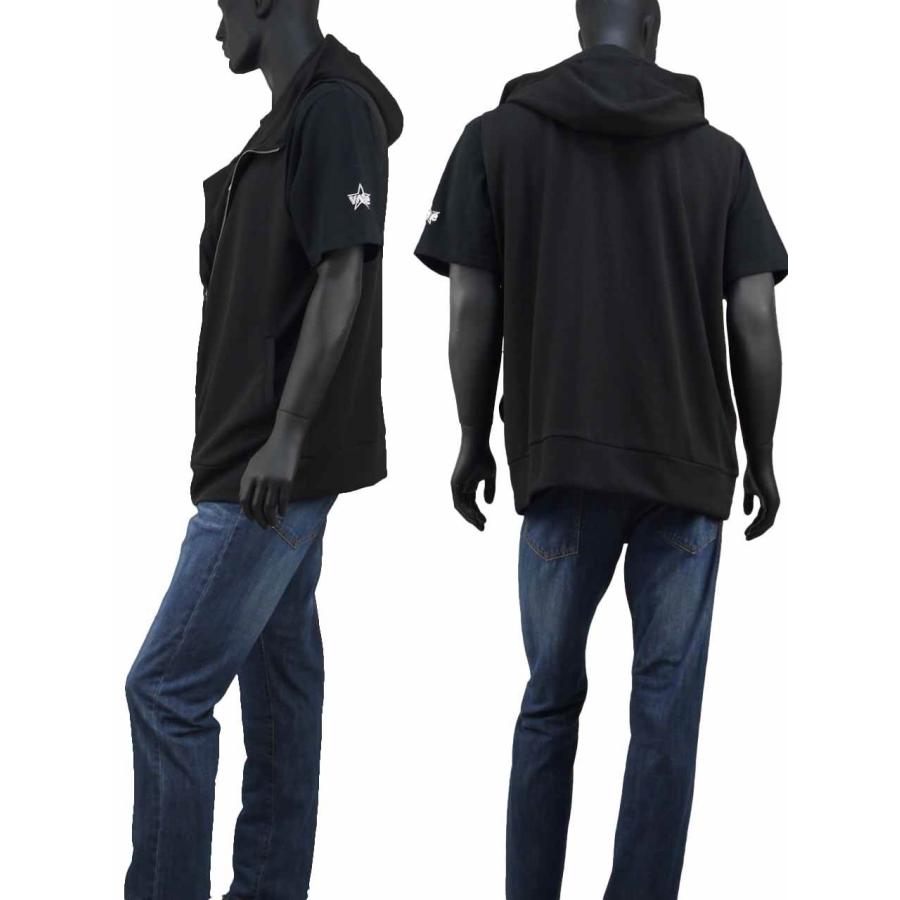 ノースリーブパーカー Tシャツ 大きいサイズ メンズ アンサンブル 2枚