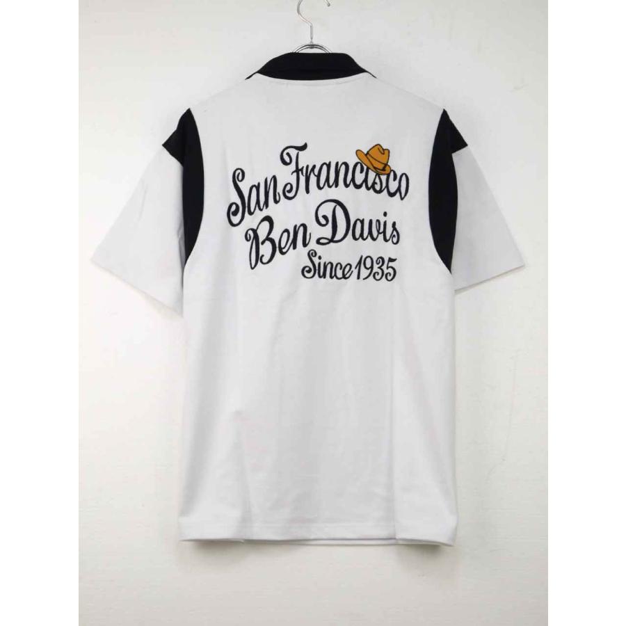 ボウリングシャツ 半袖 大きいサイズ メンズ BEN DAVIS ゴリラ 刺繍 ツートン バイカラー C060402-01 ボウリングシャツ 半袖 大きいサイズ メンズ BEN DAVIS ゴリラ 刺繍