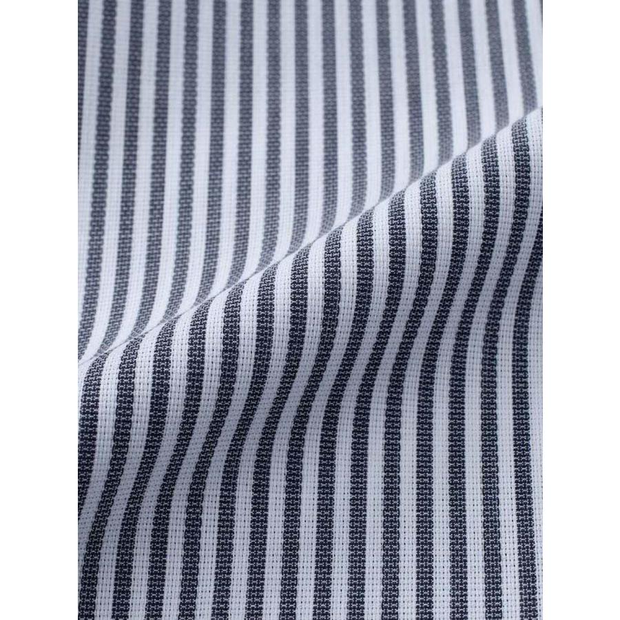 ワイシャツ 半袖 大きいサイズ メンズ ボタンダウン ストライプ 形態