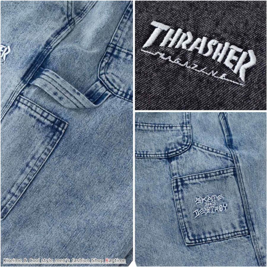 ハーフパンツ 大きいサイズ メンズ デニム ペインターパンツ THRASHER