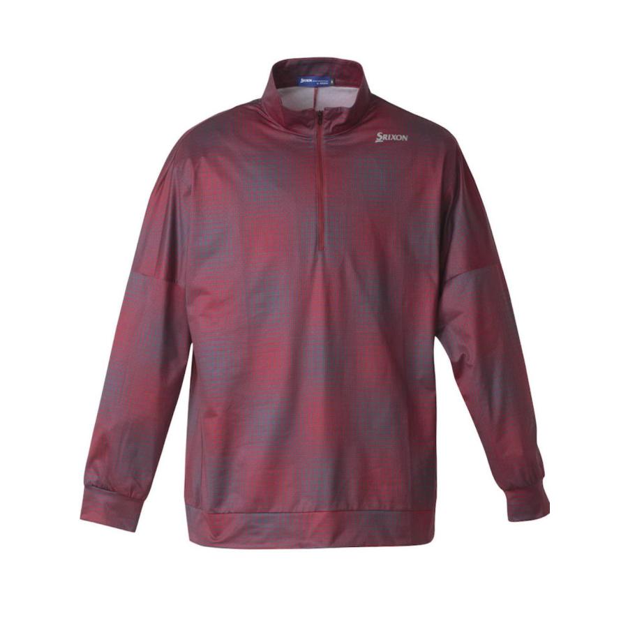 ゴルフウェア SRIXON 大きいサイズ メンズ ハーフジップ 長袖 グラフチェック 機能的 遮熱 吸汗 C060904-03 ゴルフウェア SRIXON 大きいサイズ メンズ ハーフジップ 長袖 グラフ