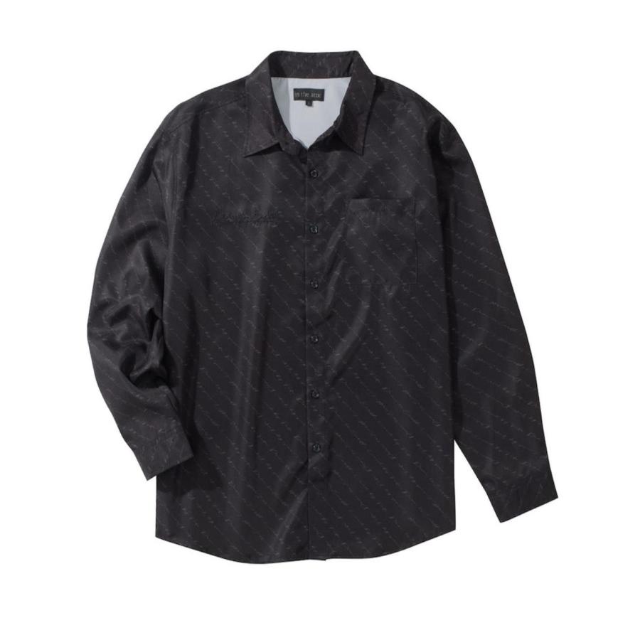 長袖シャツ 総柄 ビッグサイズ メンズ 大きいサイズ IN THE ATTIC プリント 刺繍 デザイン C060912-03 長袖シャツ 総柄 ビッグサイズ メンズ 大きいサイズ IN THE ATTIC