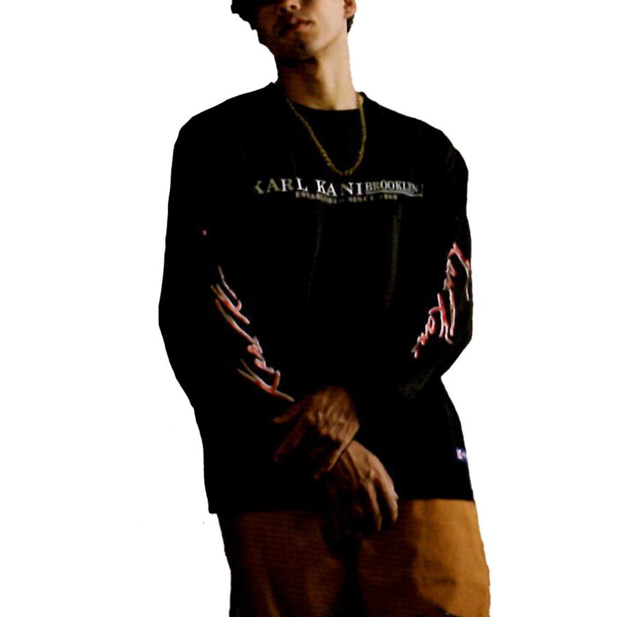長袖Tシャツ ロゴプリント 大きいサイズ メンズ KARL KANI ロンT
