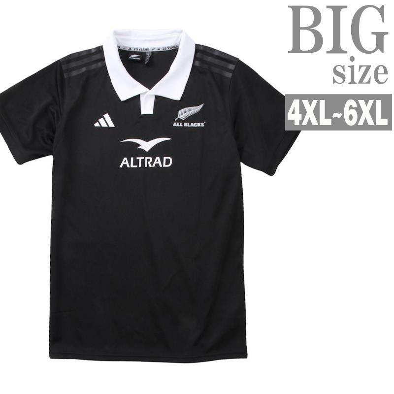ラガーシャツ 半袖 大きいサイズ メンズ All Blacks adidas アディダス Tシャツ ジャージ C060924-04 ラガーシャツ 半袖 大きいサイズ メンズ All Blacks adidas アディダス