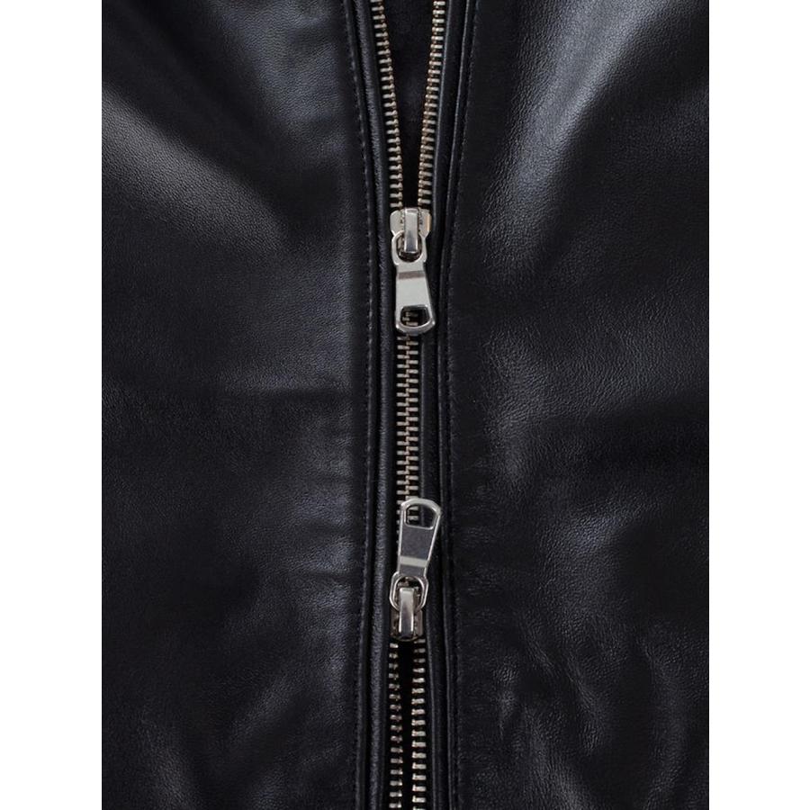 レザージャケット 大きいサイズ メンズ 羊革 シープスキン ブルゾン スタンドカラー 本革 C061029-04 レザージャケット 大きいサイズ メンズ 羊革 シープスキン ブルゾン