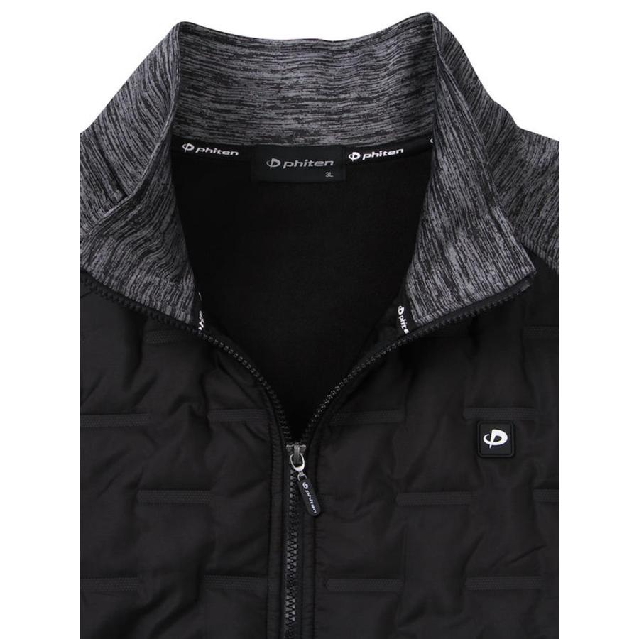 フリースブルゾン 大きいサイズ メンズ ボンディング タフタ キルト PHITEN ファイテン C061105-05 フリースブルゾン 大きいサイズ メンズ ボンディング タフタ キルト