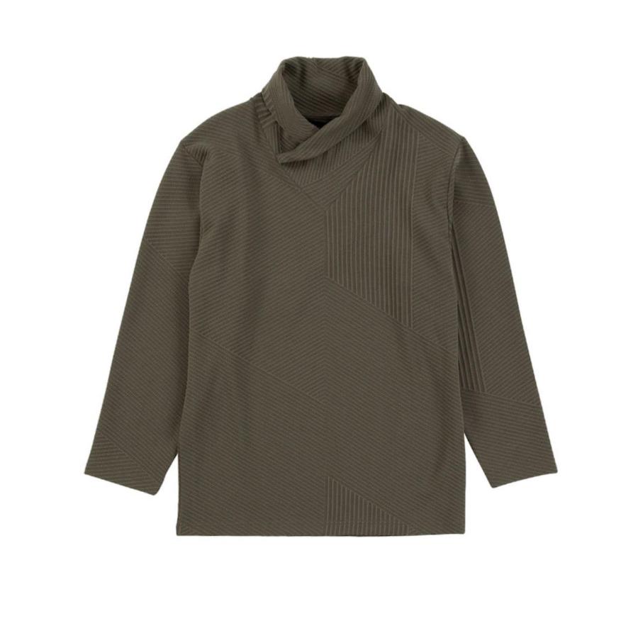 長袖Tシャツ 大きいサイズ メンズ ボリュームネック ロンT お洒落 襟元ループ トップス C061206-04 長袖Tシャツ 大きいサイズ メンズ ボリュームネック ロンT お洒落 襟元