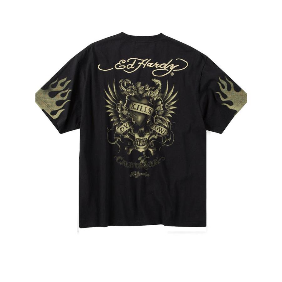 Tシャツ エドハーディ 大きいサイズ メンズ ED HARDY プリントTシャツ