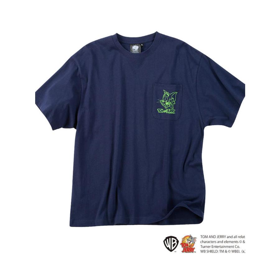 Tシャツ トムとジェリー 大きいサイズ メンズ プリントT 胸ポケット