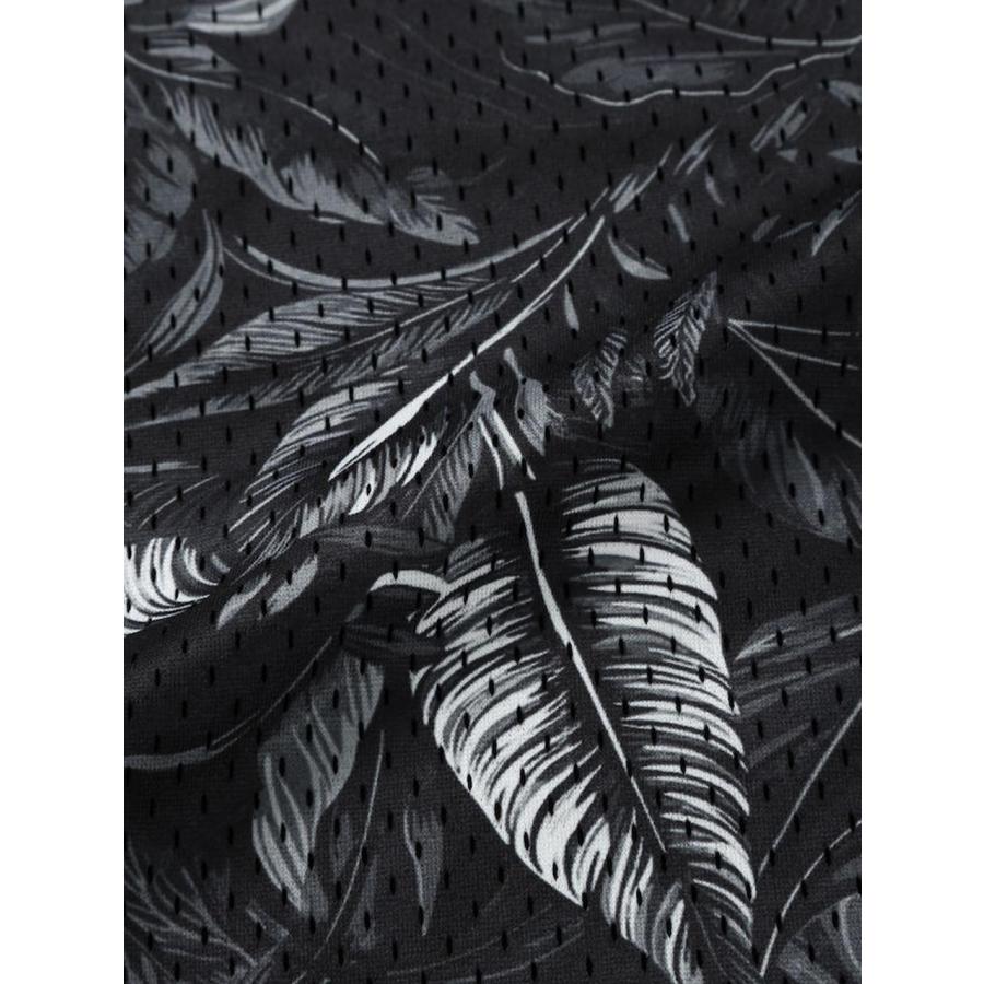 半袖パーカー ボタニカル柄 大きいサイズ メンズ プリントTシャツ