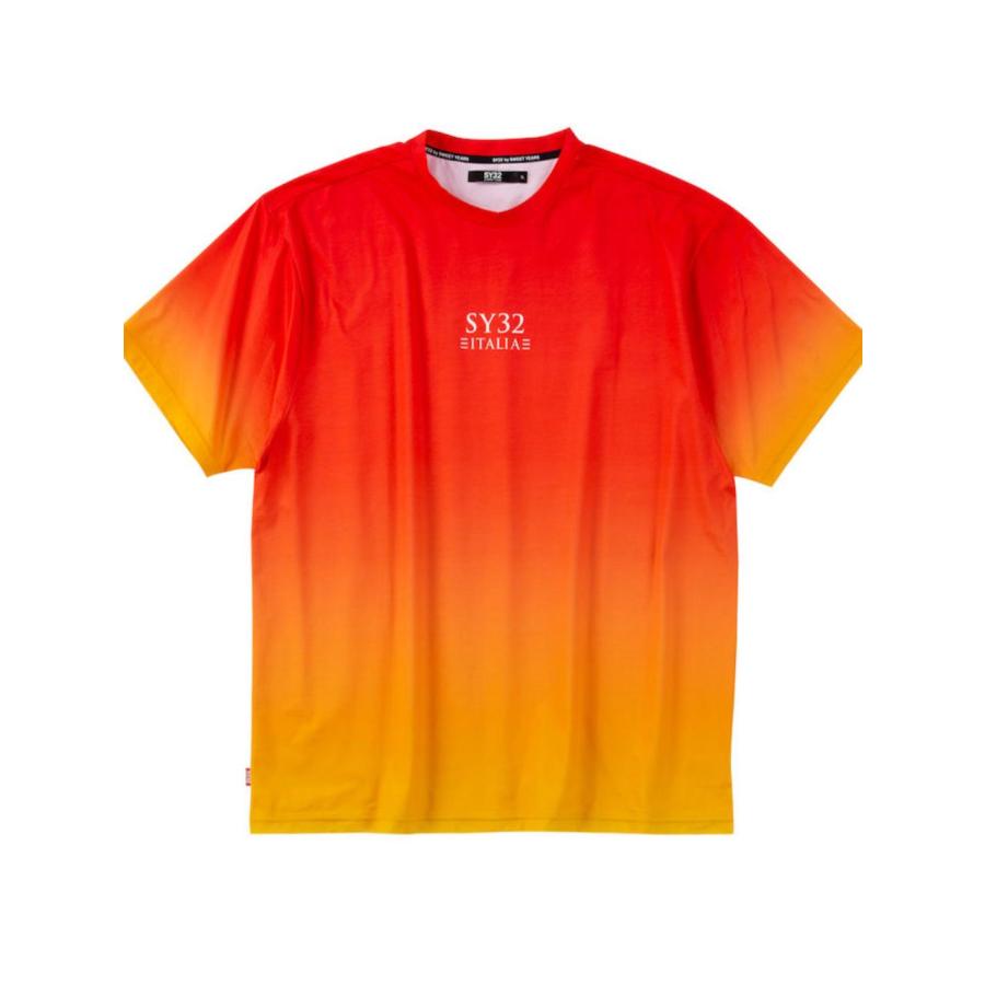 プリントTシャツ SY32 大きいサイズ メンズ ビッグロゴ グラデーション