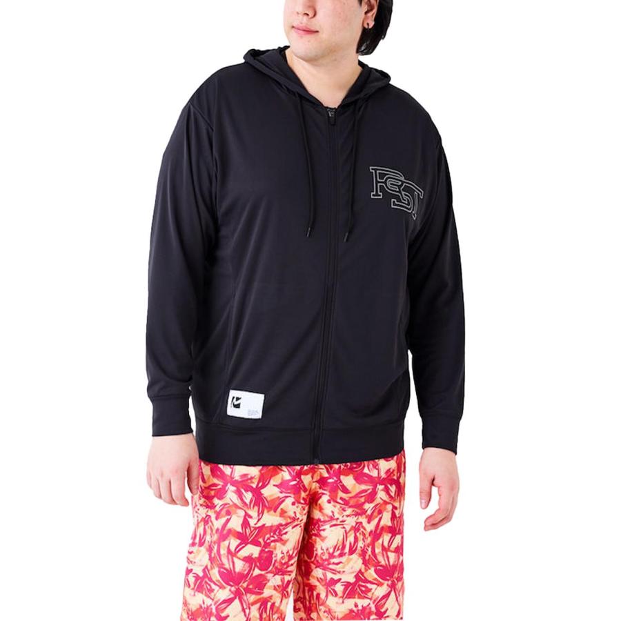 ラッシュガード 大きいサイズ メンズ RUSTY 長袖 フード フルジップ 水陸両用 吸汗速乾 UV C070417-03 ラッシュガード 大きいサイズ メンズ RUSTY 長袖 フード フルジップ